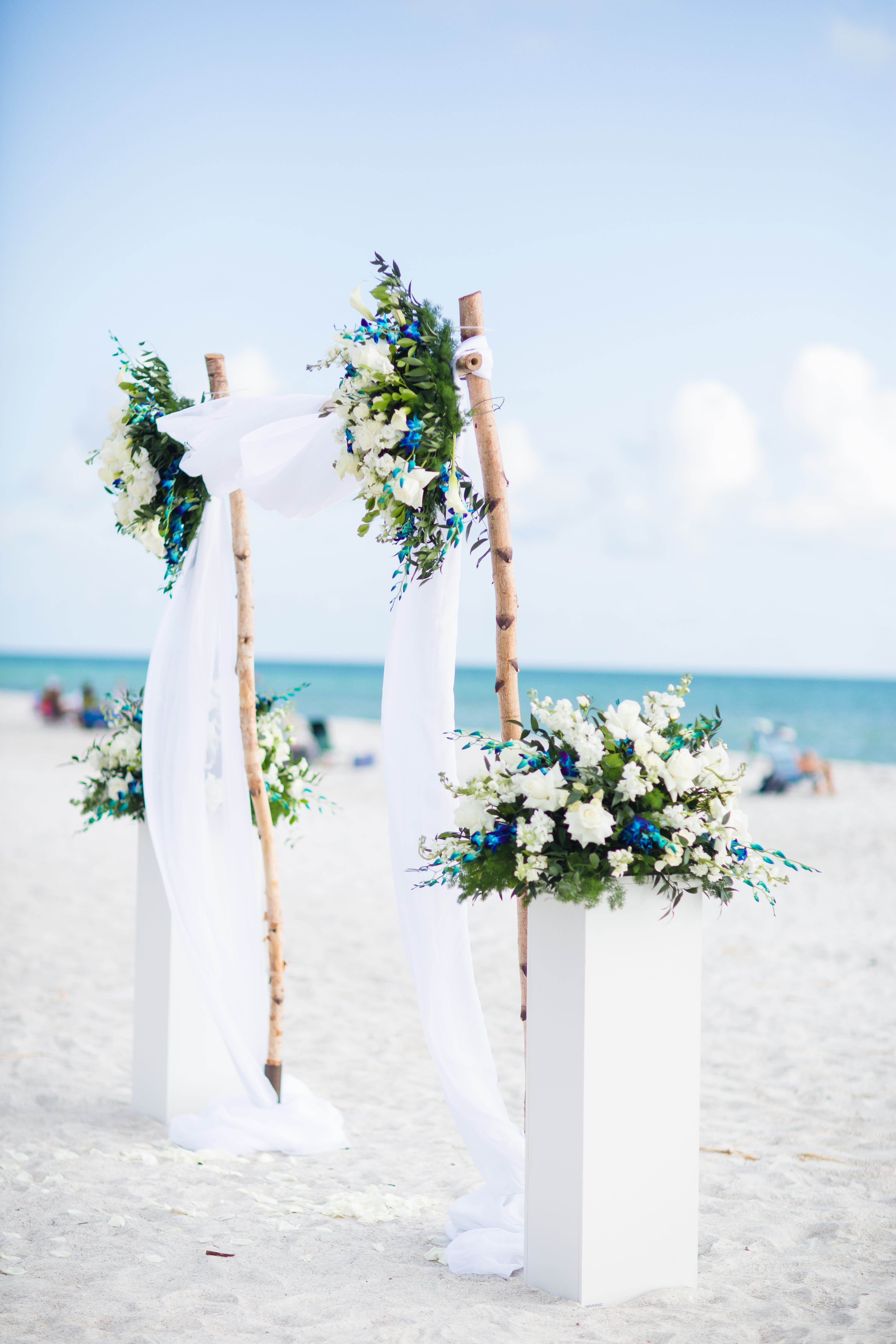 Birchwood Arch for Anna Maria Island Wedding by Precious Moments Events