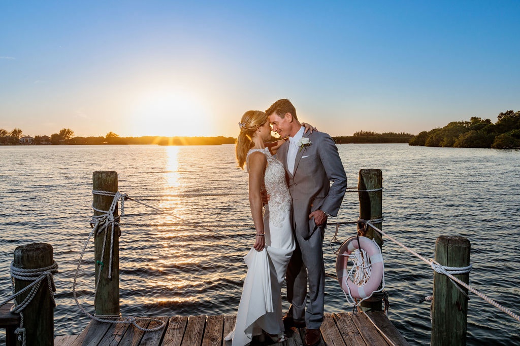 Golden Hour Bride & Groom; Marie Selby Botanical Gardens' Historic Spanish Point Weddings; Precious Moments Events