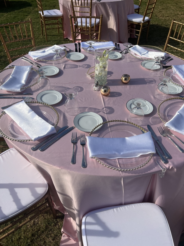 Table Setting ; Seagate, Powel Crosley Estate Wedding; Precious Moments Events