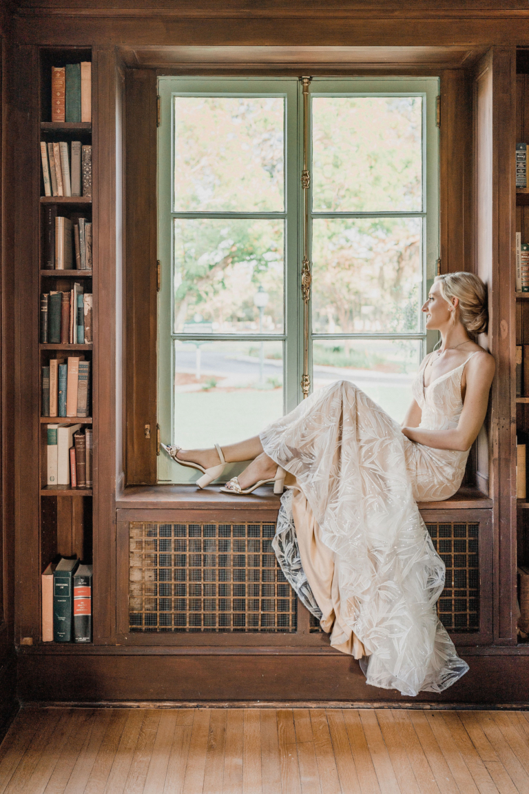 Bride in Library; The Edson Keith Estate; Precious Moments Events
