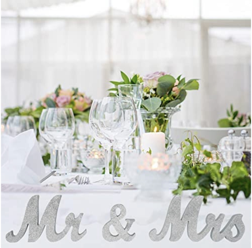 Silver Mr & Mrs; Precious Moments Events