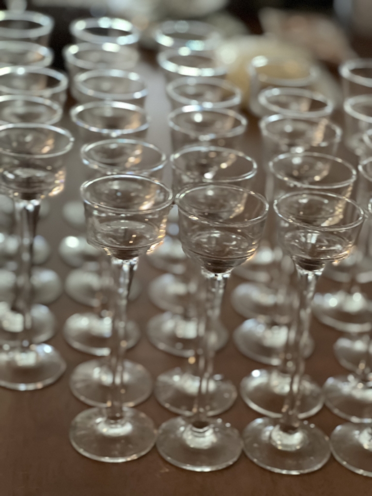 7" Elegant tall crystal Tealight candle holders; Precious Moments Events