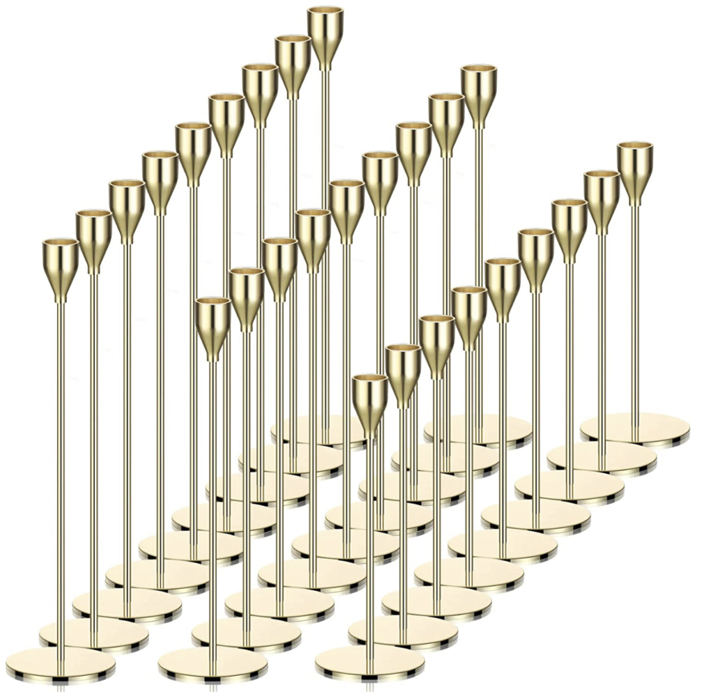 Gold Tapered Candlestick Holders- Precious