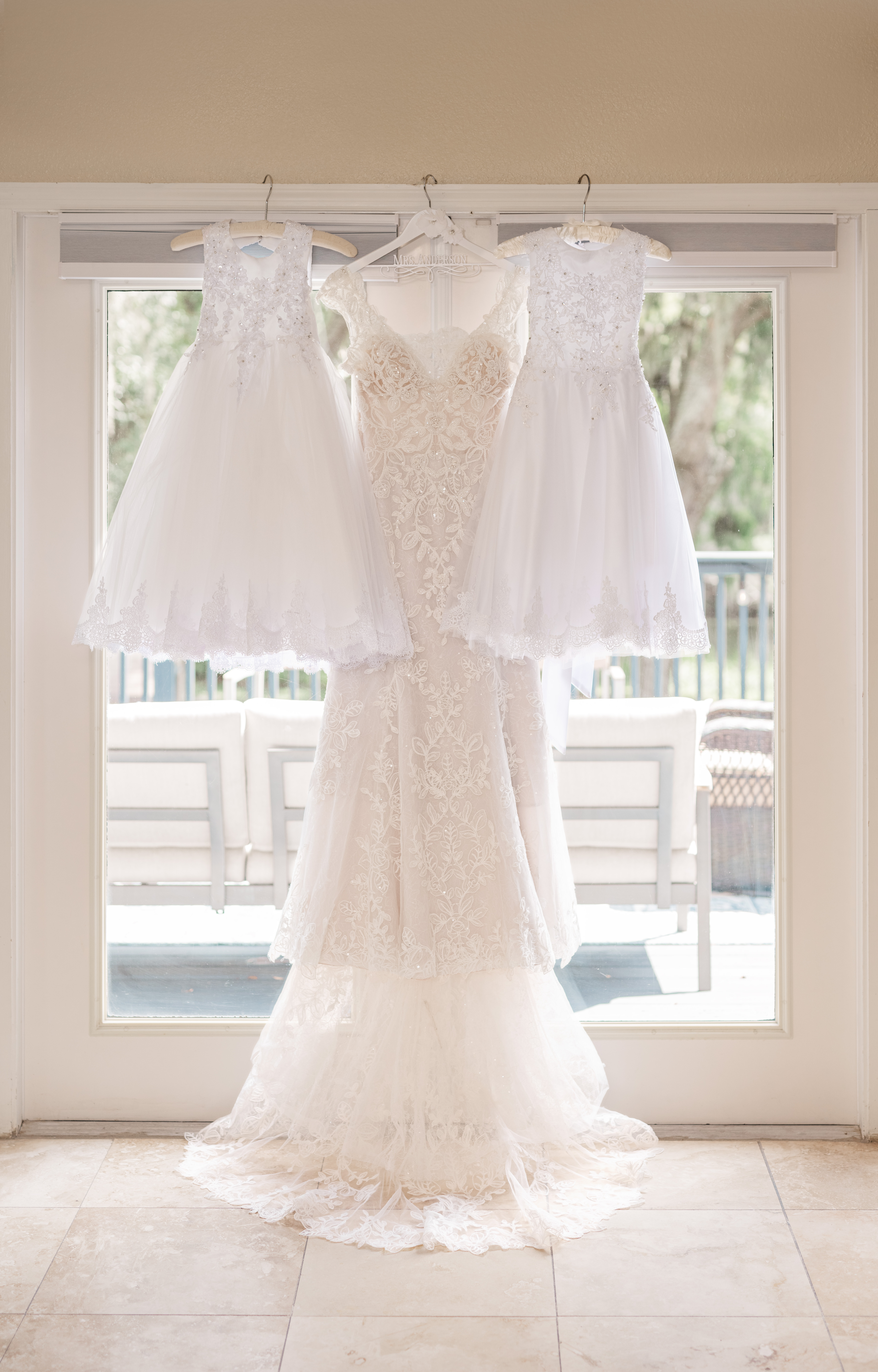 lace wedding gowns and flower girl dresses