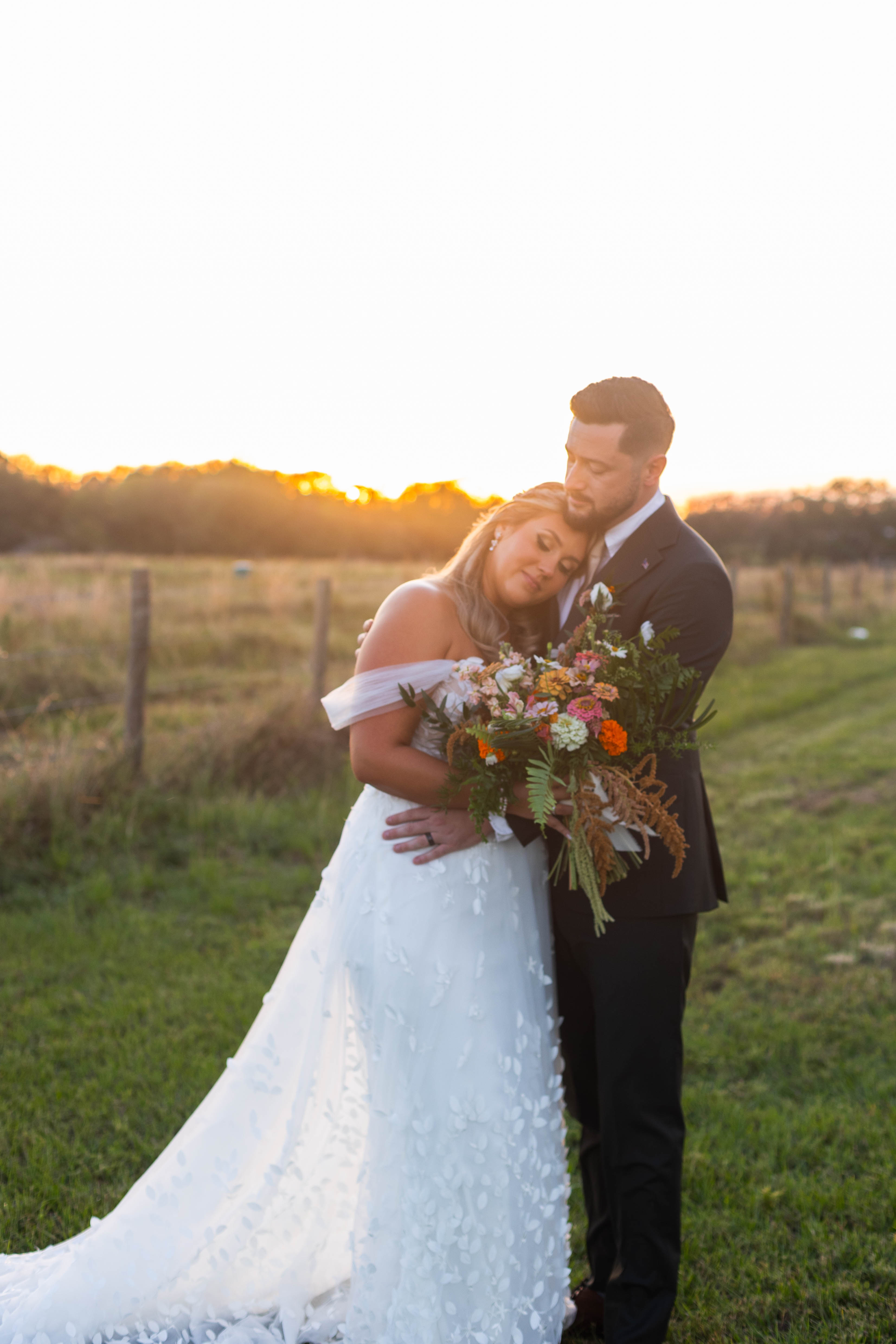 bride and groom portraits at Ivory Acres