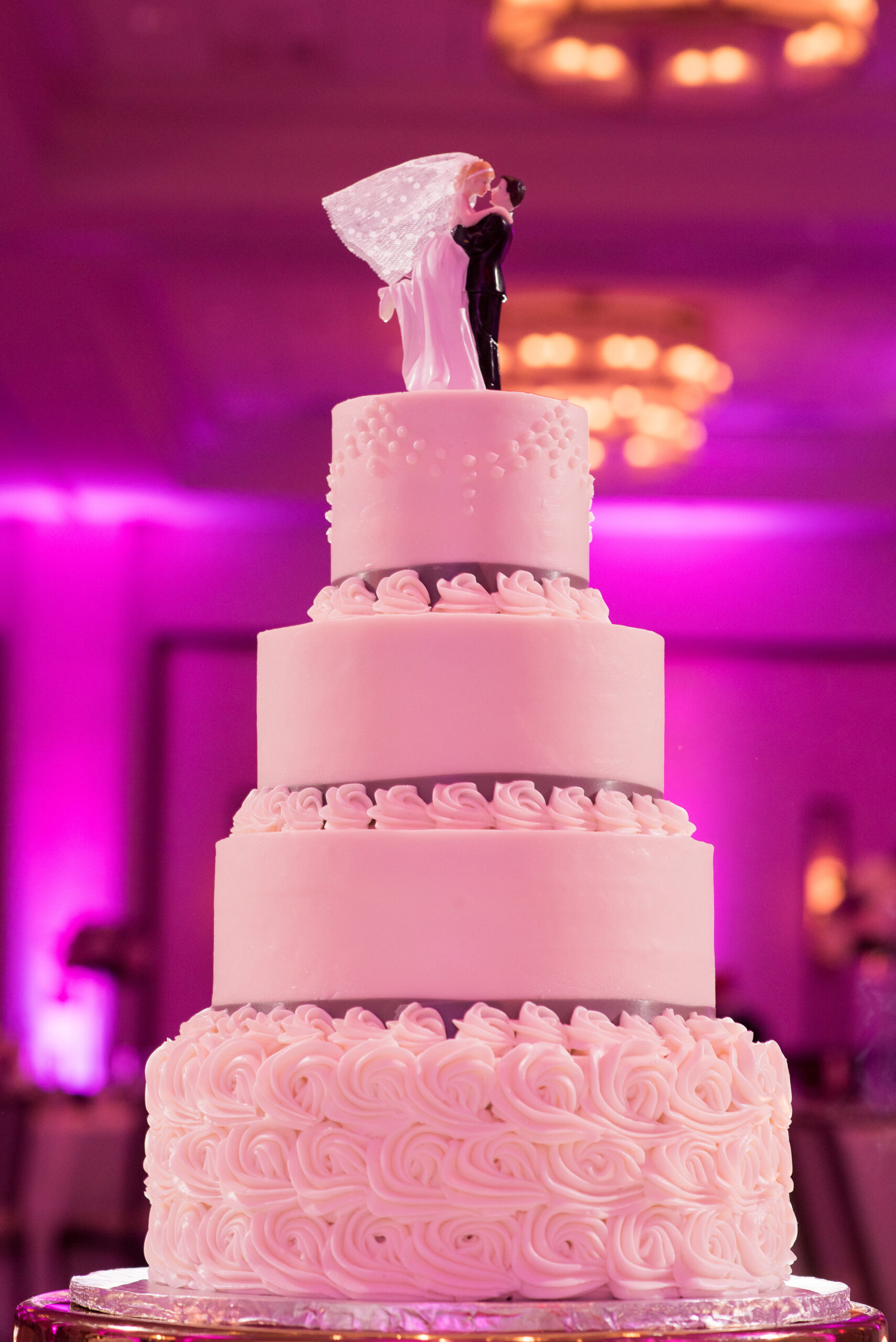 four tier classic wedding cake