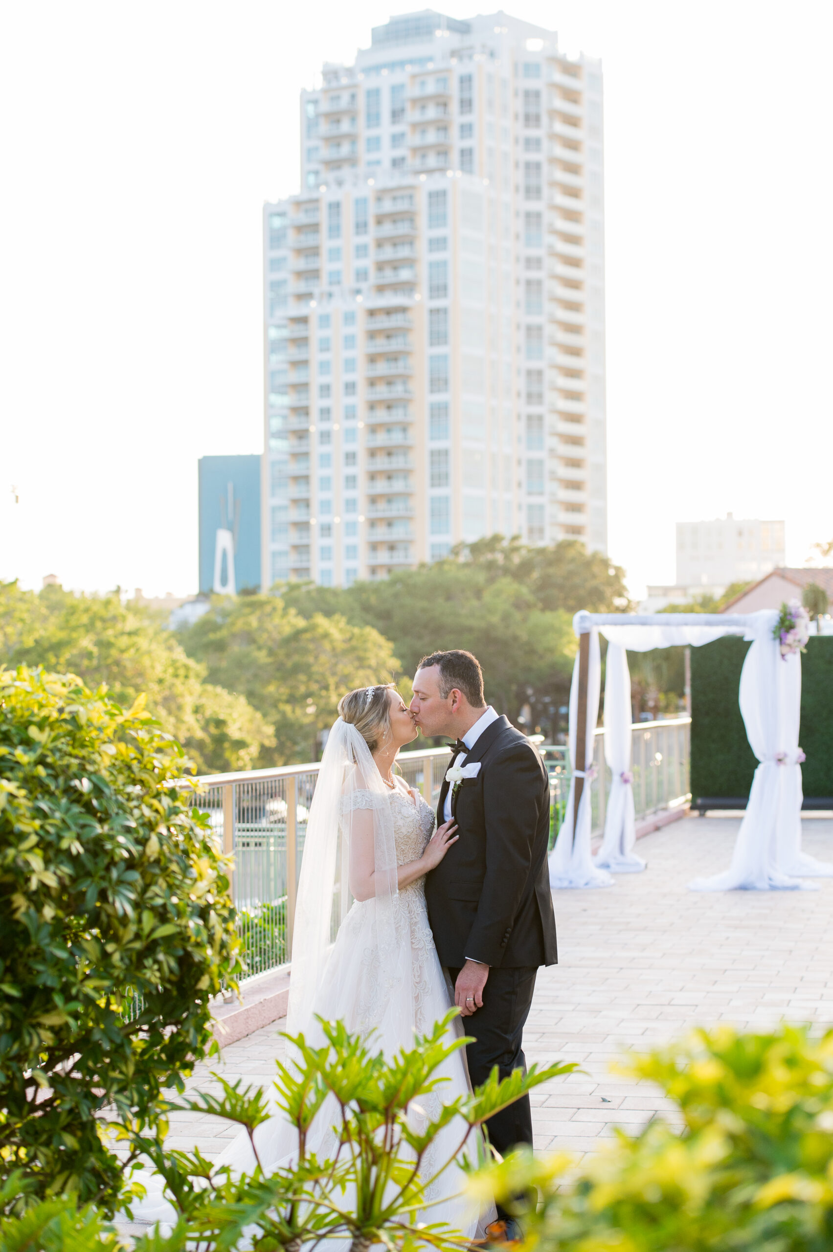 bride and groom portraits at Vinoy Resort & Golf Club